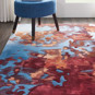 Contemporary Tufted Multicolor Wool Rug