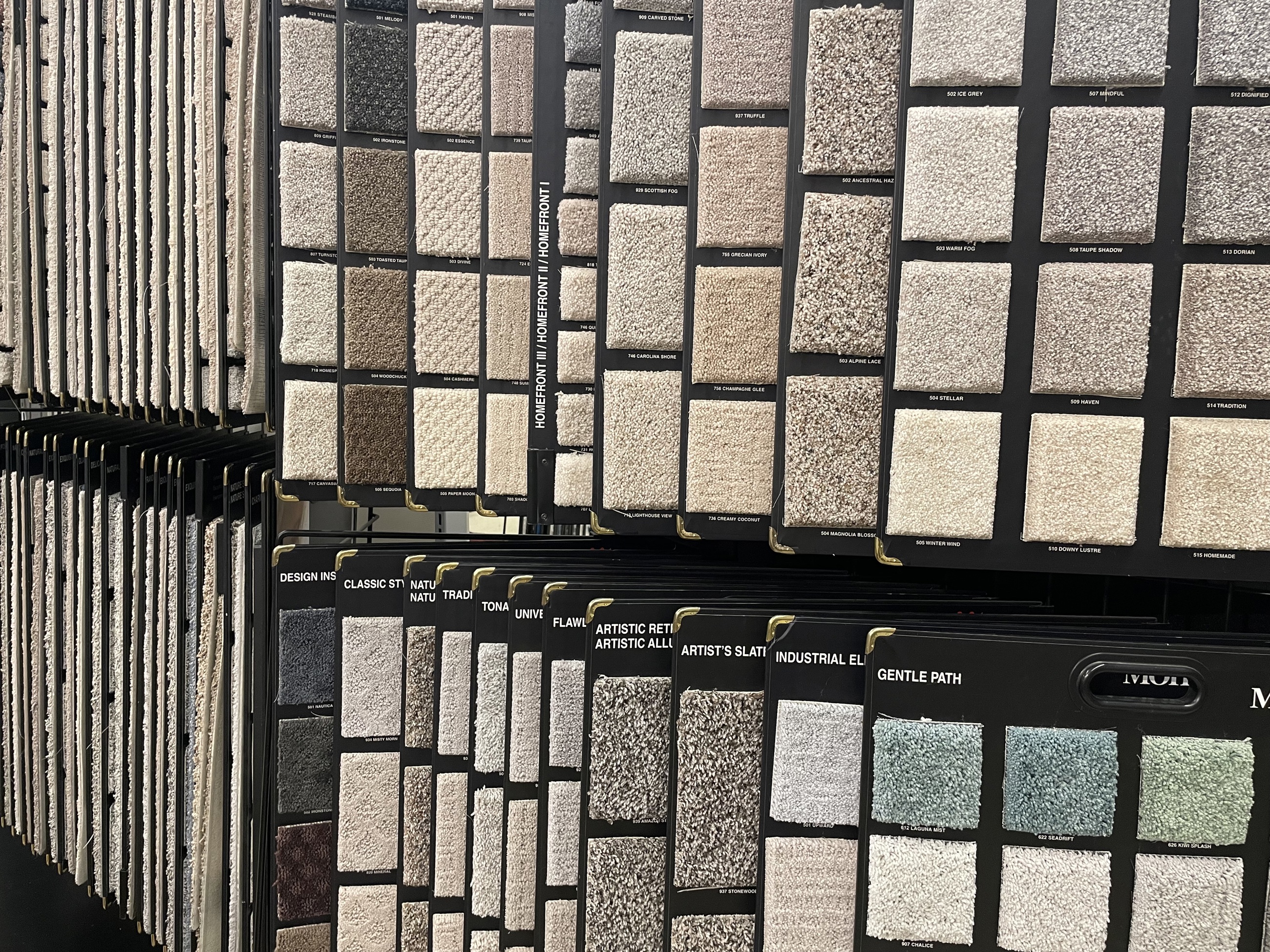 multiple carpet samples
