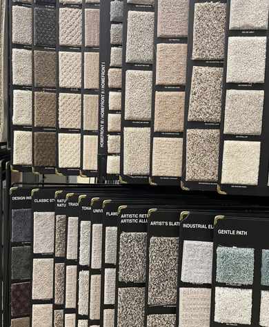 multiple carpet samples