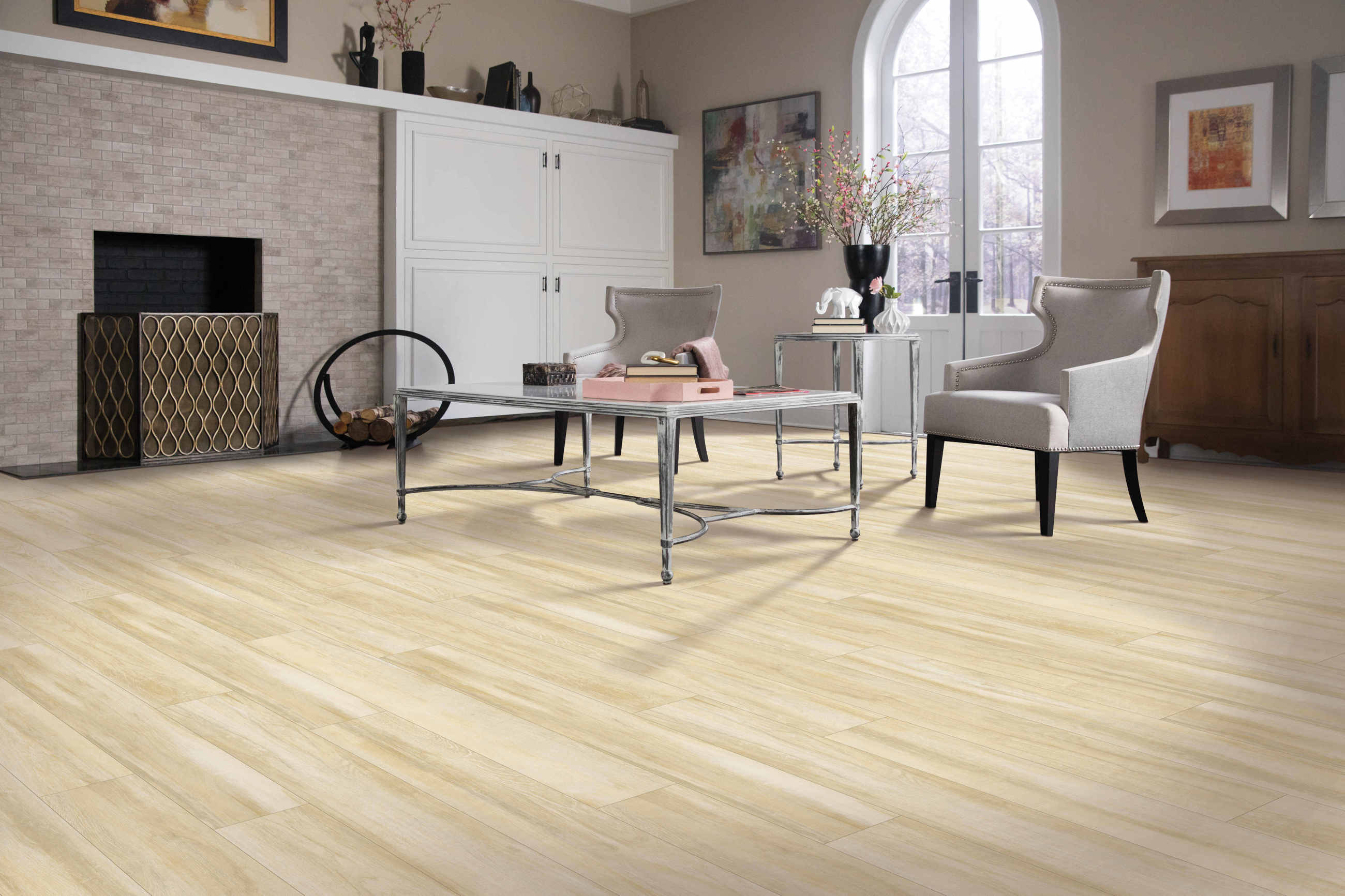LVP beige flooring